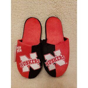 Nebraska Cornhuskers Slippers Men's XL (13-14) Huskers NWT College Red Comfy